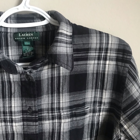 LRL Plaid Button Down Flannel size L - Picture 2 of 5